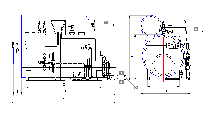 Univerzální středotlaké parní kotle KU 10000 - 20000 kg/h